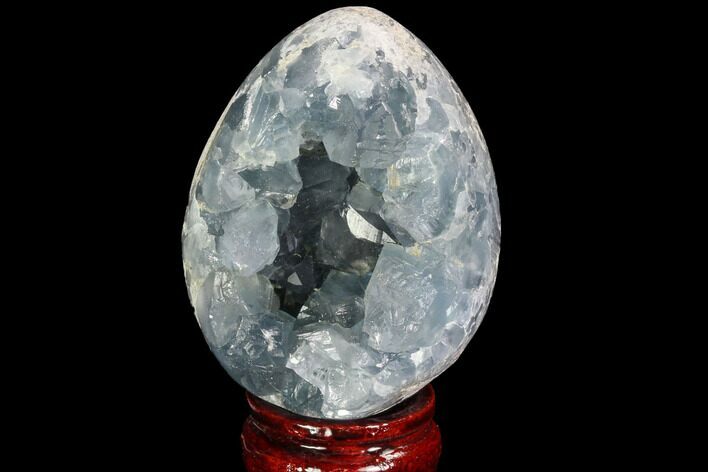 Crystal Filled Celestine (Celestite) Egg Geode - Madagascar #100049